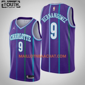 Maillot NBA Charlotte Hornets Willy Hernangomez 9 Jordan Brand 2019-20 Hardwood Classics Swingman - Enfant